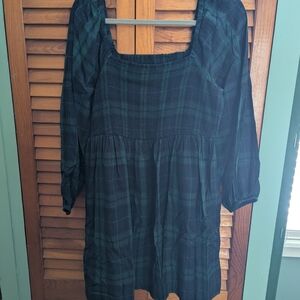Old Navy Green and Blue Plaid Dress